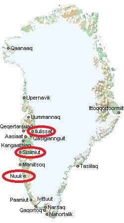 Kort af Grønland